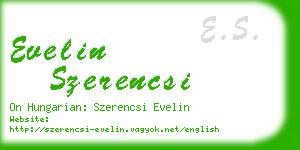 evelin szerencsi business card